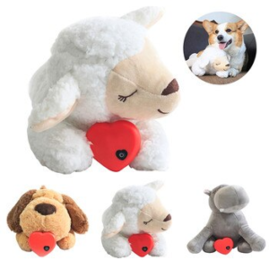 Dog Plush Toy Cute Heartbeat Puppy Behavioral Training Toy Plush Pet Comfortable Snuggle Sleep