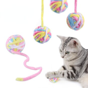 Pet cat toys are self entertaining chew and tease cats toy balls colored wool balls cat supplies fidget toy for cats accessories